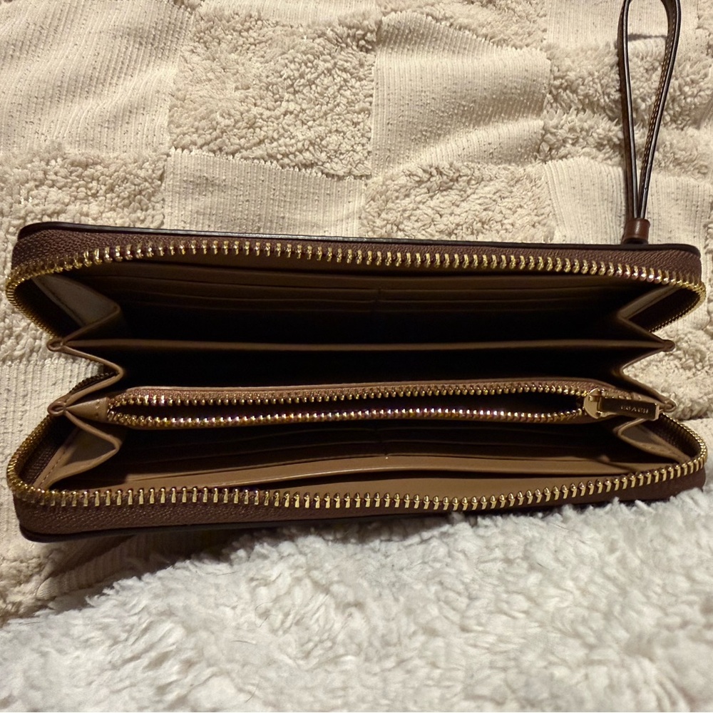 Coach Tan Signature Wristlet - Picture 3 of 3
